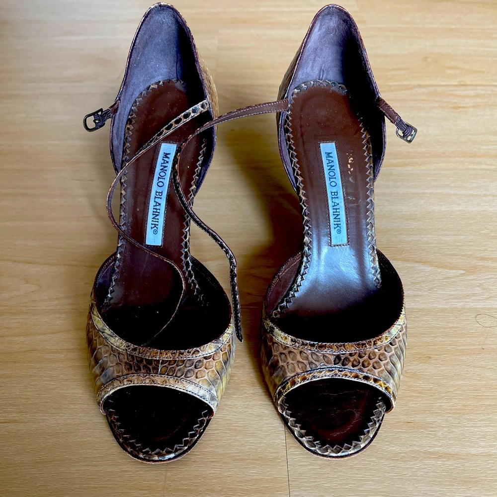Authentic Manolo Blahnik snakeskin